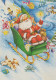 WEIHNACHTSMANN SANTA CLAUS WEIHNACHTSFERIEN Vintage Postkarte CPSMPF #PAJ394.DE - Santa Claus