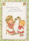 ENGEL WEIHNACHTSFERIEN Feiern & Feste Vintage Ansichtskarte Postkarte CPSM #PAH636.DE - Angeli
