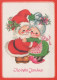 PAPÁ NOEL NIÑO NAVIDAD Fiesta Vintage Tarjeta Postal CPSM #PAK301.ES - Santa Claus