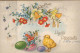 PÂQUES POULET ŒUF Vintage Carte Postale CPA #PKE428.FR - Pasqua
