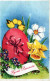 PÂQUES POULET ŒUF Vintage Carte Postale CPA #PKE112.FR - Easter