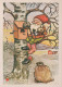 PÈRE NOËL Bonne Année Noël Vintage Carte Postale CPSM #PAU537.FR - Santa Claus