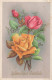 FLOWERS Vintage Postcard CPA #PKE615.GB - Flowers