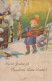 Happy New Year Christmas CHILDREN Vintage Postcard CPSMPF #PKD600.GB - Nouvel An