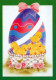 EASTER CHICKEN EGG Vintage Postcard CPSM #PBO854.GB - Pasqua