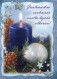 Happy New Year Christmas CANDLE Vintage Postcard CPSM #PBA108.GB - Nieuwjaar