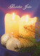 Happy New Year Christmas CANDLE Vintage Postcard CPSM #PAZ231.GB - New Year