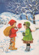 Happy New Year Christmas CHILDREN Vintage Postcard CPSM #PAY891.GB - New Year