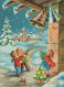 Happy New Year Christmas CHILDREN Vintage Postcard CPSM #PAW992.GB - Nouvel An