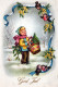 Happy New Year Christmas CHILDREN Vintage Postcard CPSM #PAW801.GB - Nieuwjaar