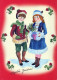 Happy New Year Christmas CHILDREN Vintage Postcard CPSM #PAW545.GB - Nieuwjaar