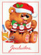 Happy New Year Christmas TEDDY BEAR Vintage Postcard CPSM #PAU670.GB - New Year