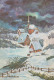 Happy New Year Christmas Vintage Postcard CPSM #PAT260.GB - New Year