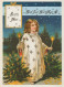 Happy New Year Christmas Children Vintage Postcard CPSM #PAS887.GB - New Year