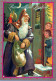 SANTA CLAUS CHILDREN CHRISTMAS Holidays Vintage Postcard CPSM #PAK378.GB - Kerstman