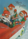 SANTA CLAUS CAR AUTO CHRISTMAS Holidays Vintage Postcard CPSM #PAK011.GB - Kerstman