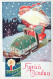 BABBO NATALE Buon Anno Natale Vintage Cartolina CPSMPF #PKG345.IT - Santa Claus