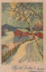 Buon Anno Natale Vintage Cartolina CPSMPF #PKG223.IT - Nieuwjaar