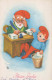 Buon Anno Natale GNOME Vintage Cartolina CPSMPF #PKD850.IT - New Year