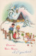 Buon Anno Natale BAMBINO Vintage Cartolina CPSMPF #PKD787.IT - Neujahr