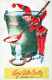 Buon Anno Natale BAMBINO Vintage Cartolina CPSMPF #PKD295.IT - New Year