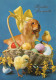 PASQUA POLLO UOVO Vintage Cartolina CPSM #PBO732.IT - Pasqua