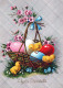 PASQUA POLLO UOVO Vintage Cartolina CPSM #PBO608.IT - Easter