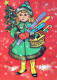 Buon Anno Natale BAMBINO Vintage Cartolina CPSM #PBM200.IT - New Year