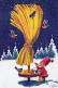 Buon Anno Natale GNOME Vintage Cartolina CPSM #PBL633.IT - New Year