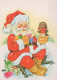 BABBO NATALE Buon Anno Natale Vintage Cartolina CPSM #PBL367.IT - Santa Claus