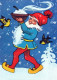 BABBO NATALE Buon Anno Natale Vintage Cartolina CPSM #PBL431.IT - Santa Claus