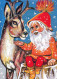 BABBO NATALE Buon Anno Natale Vintage Cartolina CPSM #PBL179.IT - Kerstman