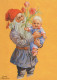 BABBO NATALE Buon Anno Natale Vintage Cartolina CPSM #PBL041.IT - Kerstman