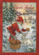 BABBO NATALE Buon Anno Natale Vintage Cartolina CPSM #PBL108.IT - Kerstman