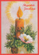 Buon Anno Natale CANDELA Vintage Cartolina CPSM #PBA295.IT - Neujahr