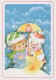 Buon Anno Natale PUPAZZO BAMBINO Vintage Cartolina CPSM #PAZ731.IT - Nouvel An