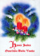 Buon Anno Natale CANDELA Vintage Cartolina CPSM #PAZ537.IT - Nieuwjaar