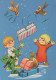 Buon Anno Natale BAMBINO Vintage Cartolina CPSM #PAY895.IT - New Year