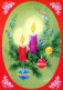 Buon Anno Natale CANDELA Vintage Cartolina CPSM #PAZ295.IT - Neujahr