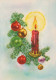 Buon Anno Natale CANDELA Vintage Cartolina CPSM #PAV573.IT - Nieuwjaar