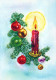 Buon Anno Natale CANDELA Vintage Cartolina CPSM #PAV573.IT - Nouvel An