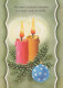 Buon Anno Natale CANDELA Vintage Cartolina CPSM #PAV329.IT - Anno Nuovo