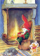 BABBO NATALE Buon Anno Natale Vintage Cartolina CPSM #PAU540.IT - Kerstman