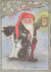 BABBO NATALE Buon Anno Natale Vintage Cartolina CPSM #PAU475.IT - Santa Claus