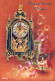 Buon Anno Natale OROLOGIO DA TAVOLO Vintage Cartolina CPSM #PAT758.IT - New Year