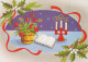 Buon Anno Natale CANDELA Vintage Cartolina CPSM #PAT075.IT - Anno Nuovo