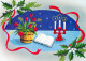 Buon Anno Natale CANDELA Vintage Cartolina CPSM #PAT075.IT - Anno Nuovo