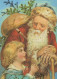 BABBO NATALE BAMBINO Natale Vintage Cartolina CPSM #PAK919.IT - Kerstman