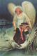 ANGELO Buon Anno Natale Vintage Cartolina CPSM #PAJ140.IT - Angels
