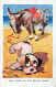 ASINO Animale Vintage CPA Cartolina #PAA245.IT - Asino
